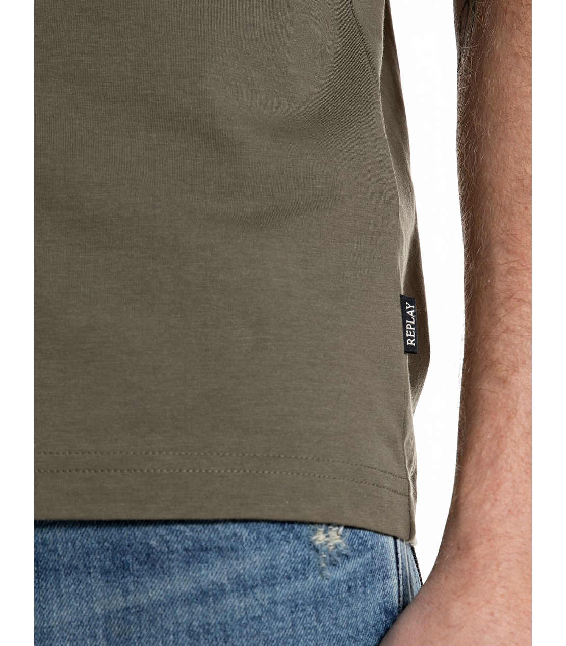 ベーシックジャージーロゴプリント Tシャツ 詳細画像 モスグリーン 4